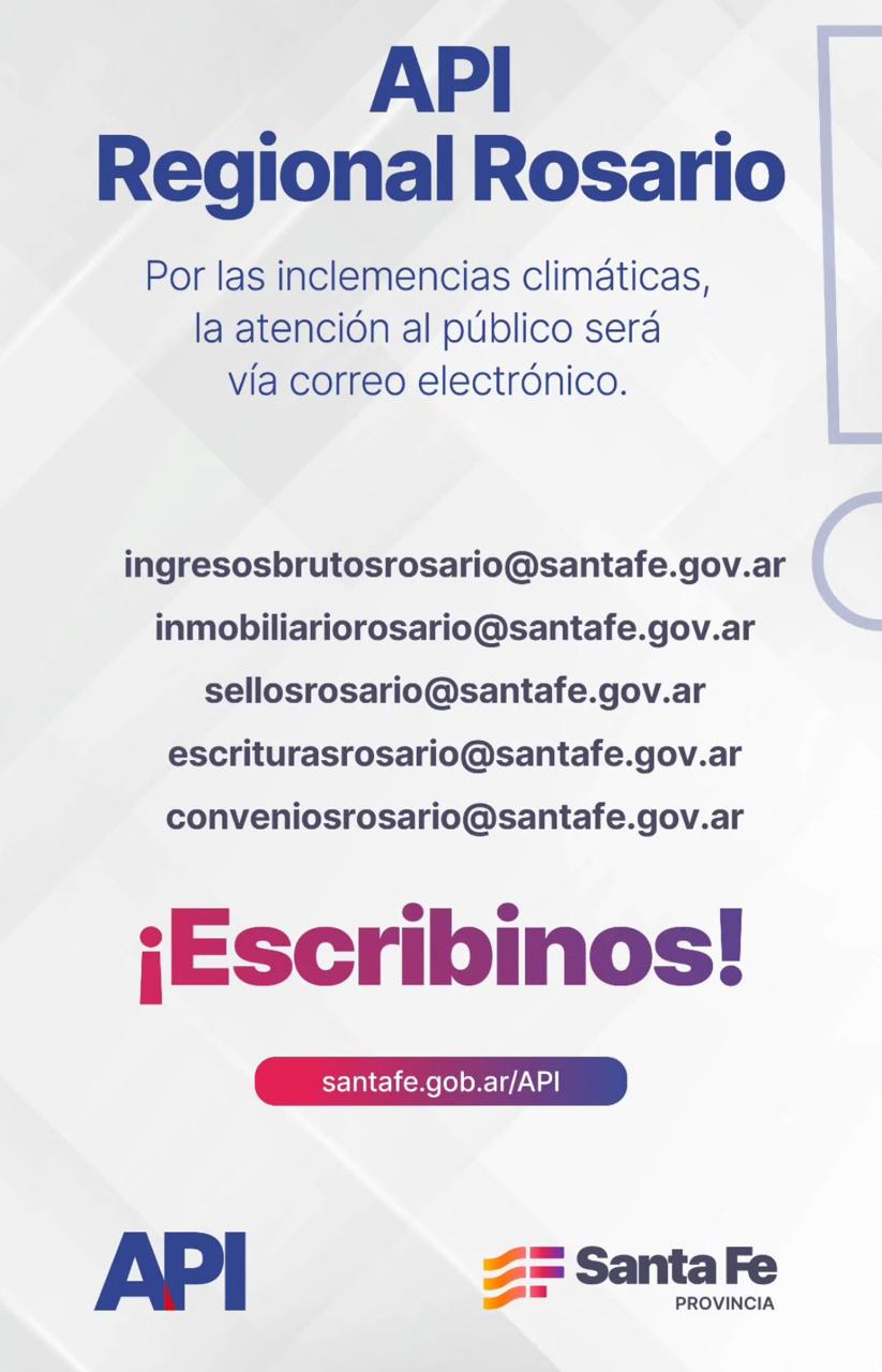 Comunicado: API Regional Rosario